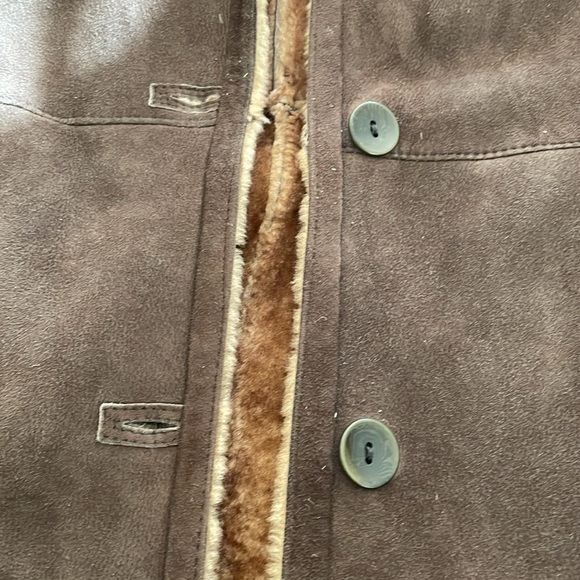 Blue Duck vintage real shearling coat jacket luxurious very soft M - Picture 9 of 13